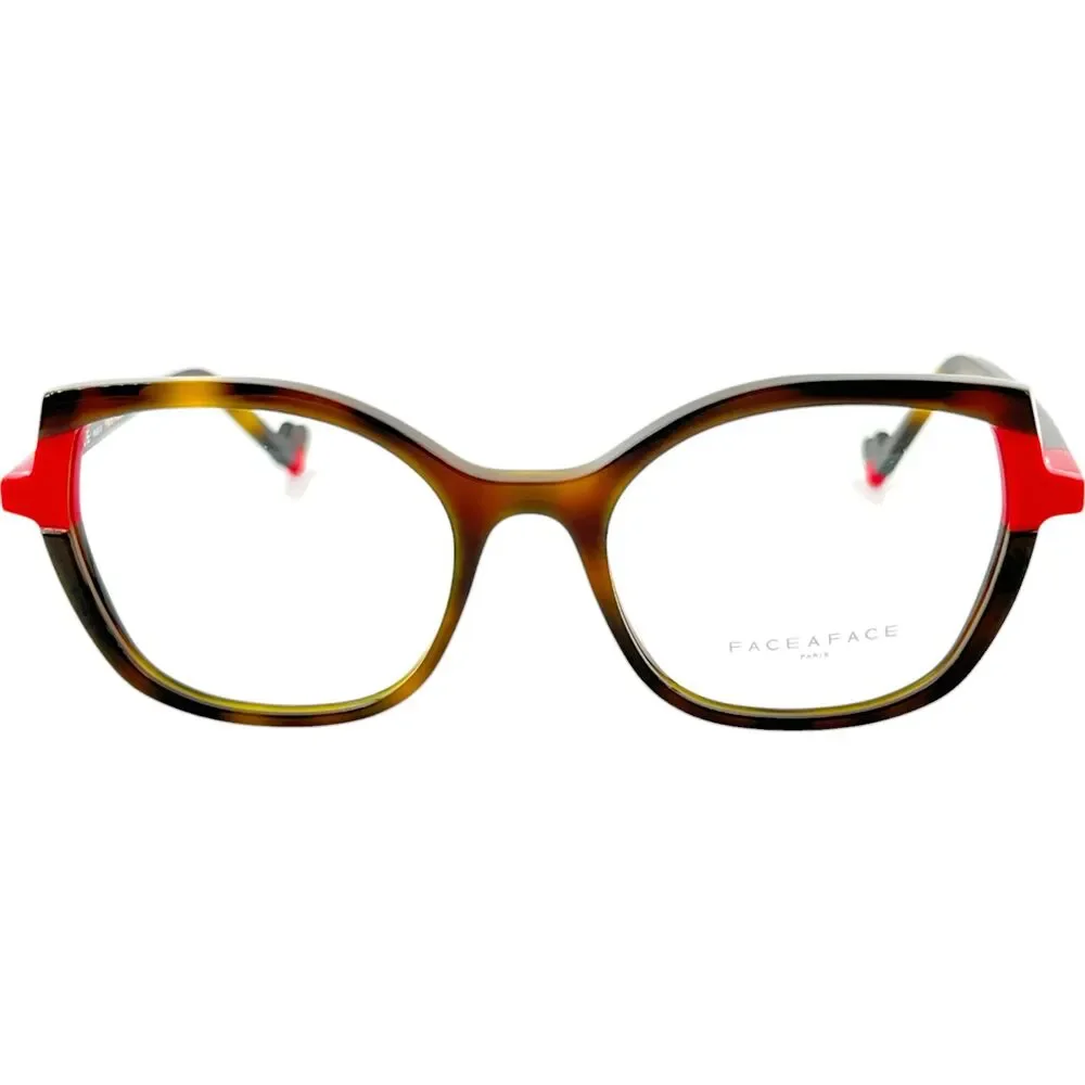 Face A Face Bocca Tweet 1 Womens Plastic Eyeglass Frame 238 Havana 51-18 Italy